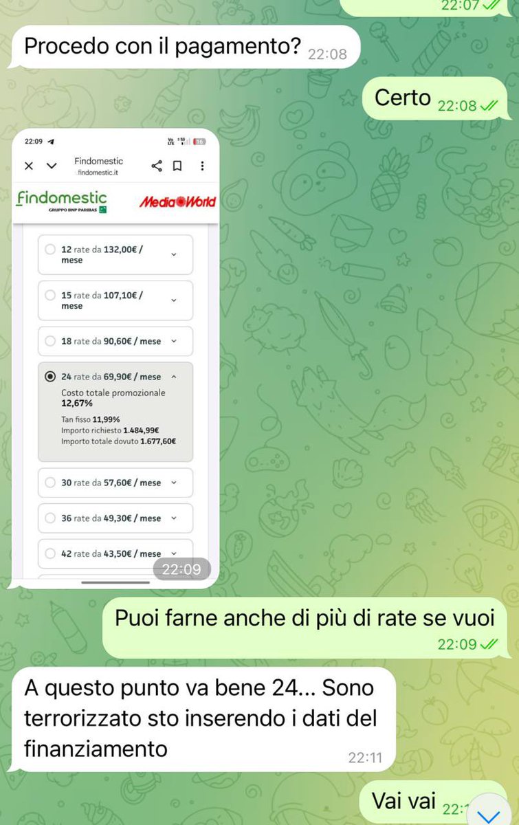 straight_cashma's tweet image. Un coglione precedente aveva appena finito di pagare le rate del mio 14pro

Ma è arrivato un nuovo coglione pronto a pagarmi il 16 pro

Due anni, 70€ al mese. Un sacrificio necessario per la mia felicità
