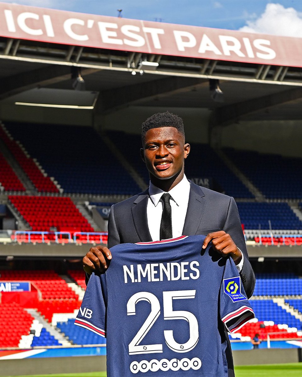 PSG_inside's tweet photo. 🔙 #OnThisDay - 2021

Nuno Mendes rejoignait le Paris Saint-Germain ❤️💙 https://t.co/MXbeBfbsCD