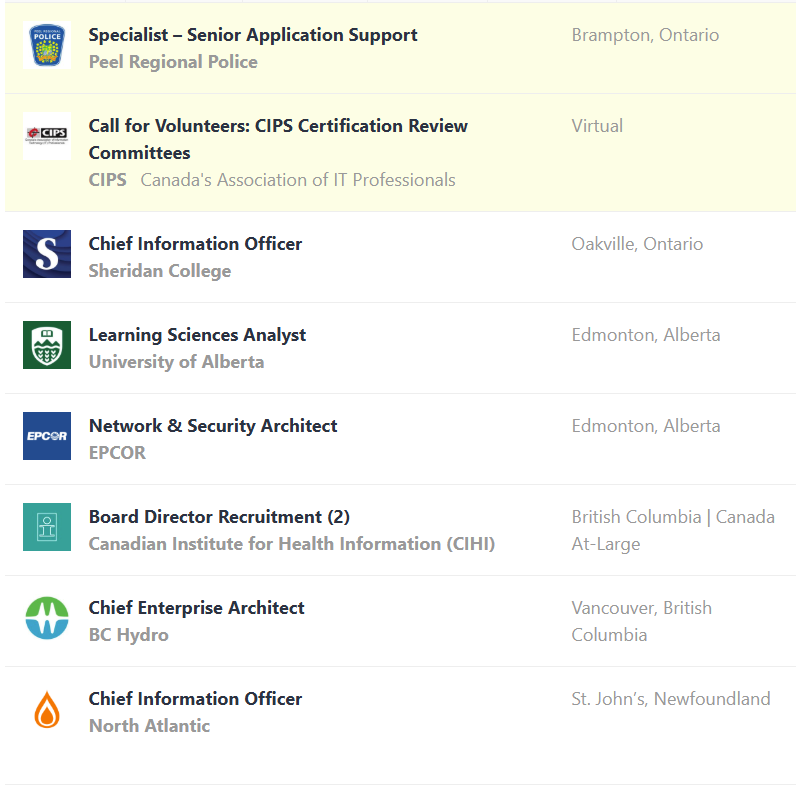 Featured IT Jobs from the CIPS Job Board:   
cips.ca/jobs/ 

#ICT #Jobs #Technology #Careers