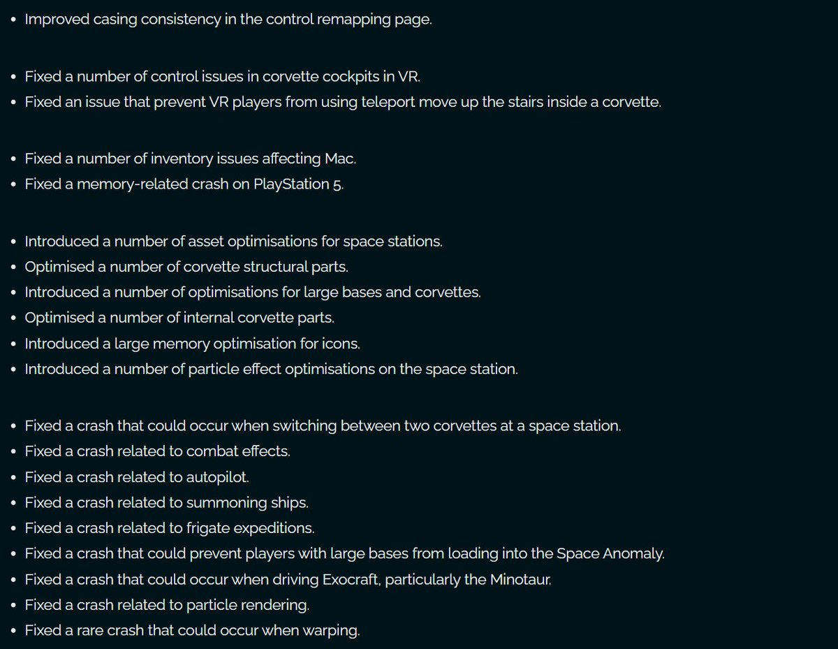 Hotfix 6.02 releasing now on all platforms with tons of fixes and improvements from the first few days of release 🙏

nomanssky.com/2025/09/voyage…