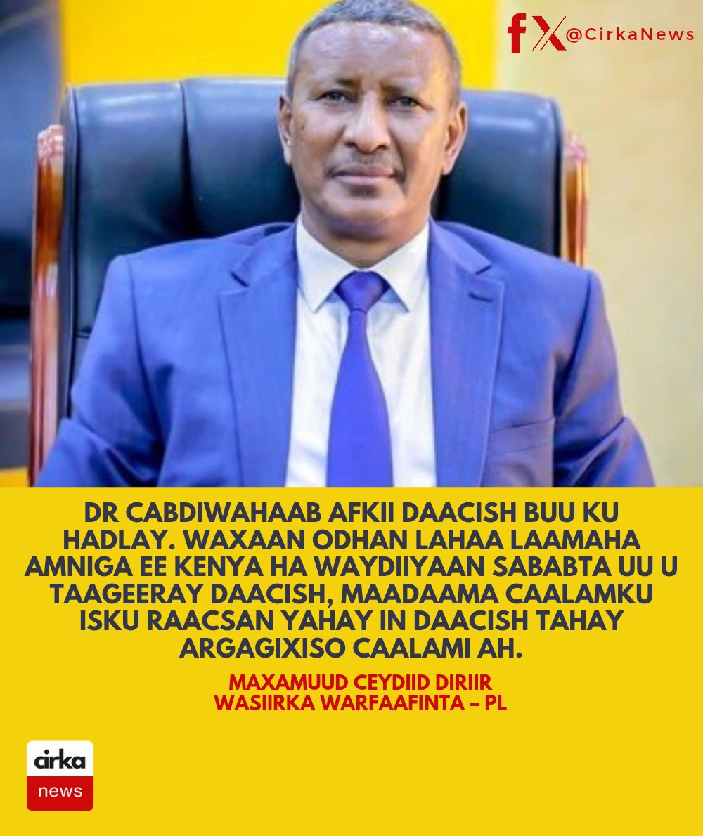 🚨BREAKING: Puntland’s Minister of Information, Mohamud Aidid Dirir, slammed a Somali political commentator for “speaking in the language of ISIS.”

Analysts warn of a sharp rise in pro-ISIS rhetoric among Somali political commentators, a trend linked to pro-Farmaajo activists