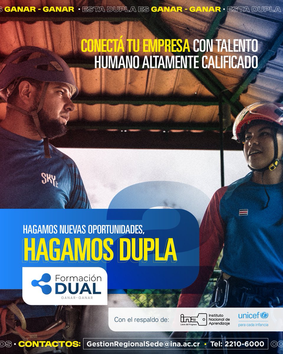 💼 ¿Querés talento que se adapte a tu empresa?
Con Formación Dual, aula y práctica se unen para impulsar la productividad.

#FormaciónDual #GanarGanar