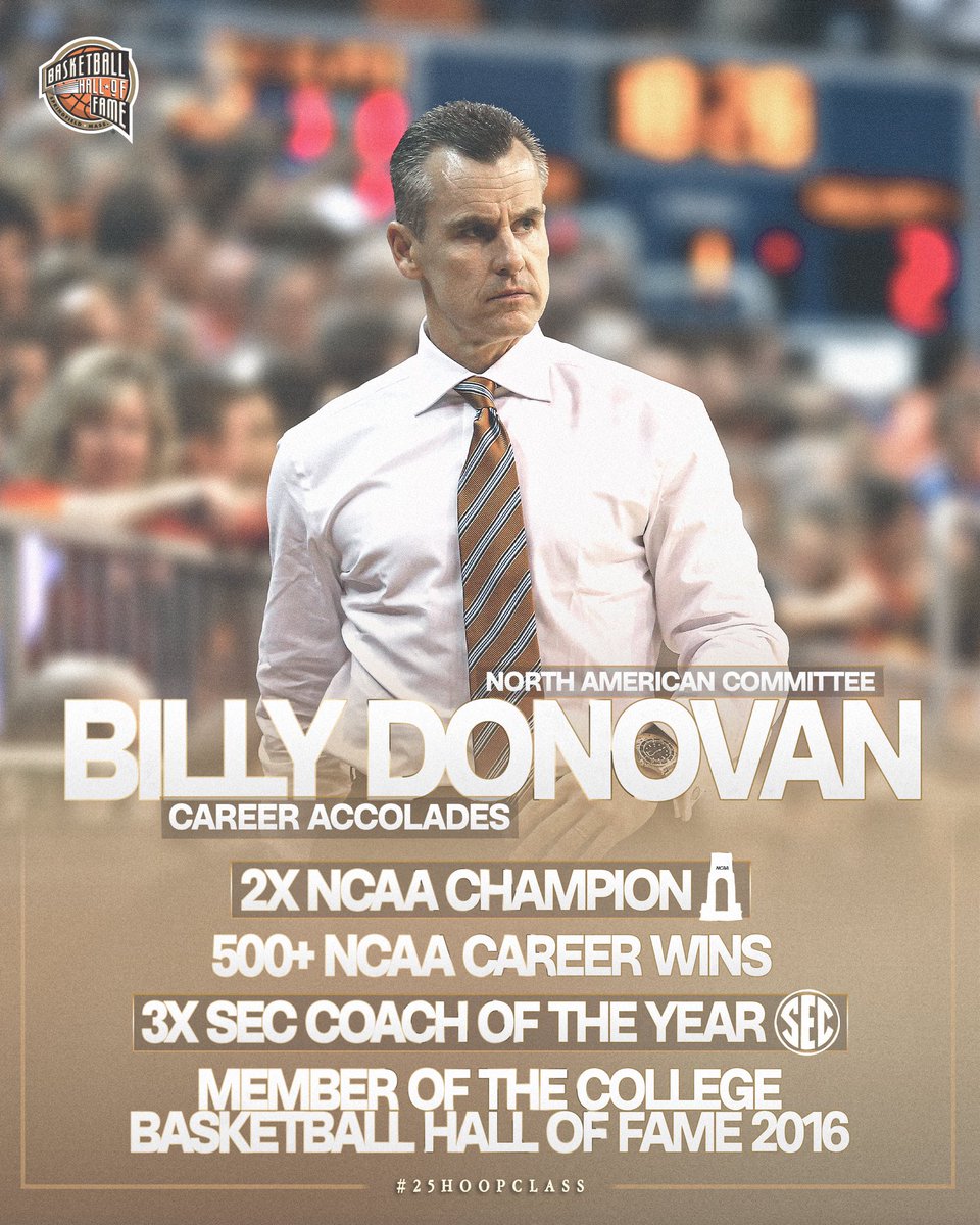 Basketball HOF (@hoophall) on Twitter photo Hall of Fame Notes: Billy Donovan 🏆📝 #25HoopClass Hall of Fame Notes: Billy Donovan 🏆📝 #25HoopClass