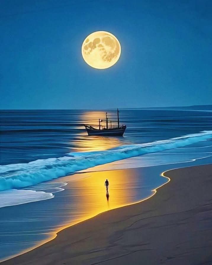 naturebeautyh's tweet photo. Beach view🌕⛱️ https://t.co/KyET1O6BYw