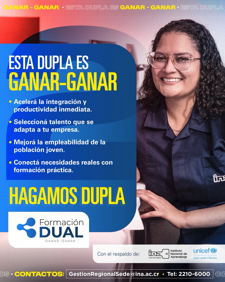 🚀 Formación dual es una dupla ganar-ganar:

✔️ Integra talento de inmediato
✔️ Mejora la empleabilidad joven
✔️ Conecta formación y práctica

#FormaciónDual #GanarGanar