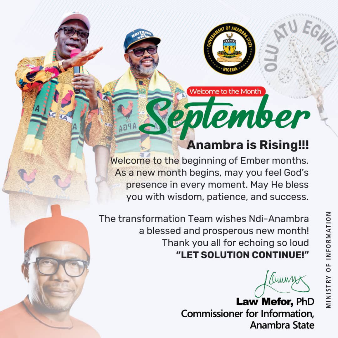 DrLaw_Mefor's tweet image. Anambra enters the Ember months with hope &amp;amp; results!

From Smart Schools to better roads &amp;amp; healthcare, Governor Soludo’s leadership is driving real progress.

This September, LET SOLUTION CONTINUE!

#SoludoSolution #LeadershipInActio