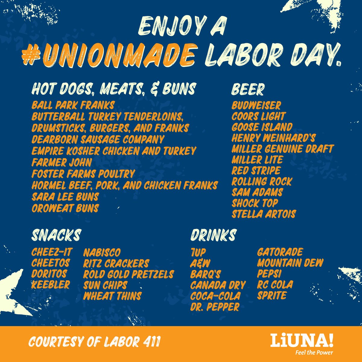 Let's celebrate Labor Day and the entire labor movement and their accomplishments in fighting for fair wages, good benefits, and safer working conditions for all workers with Union Labor-made food and beverages. Happy Labor Day! 
#SantaAna #GoldenCity #CapitalOfOC