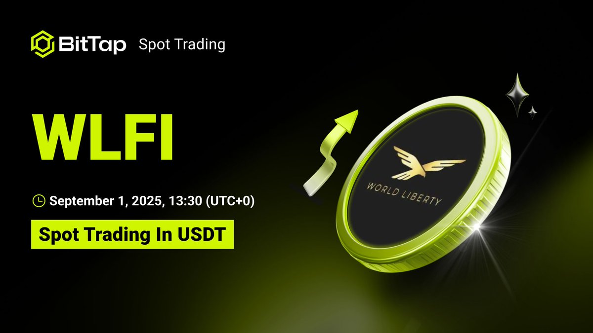 New Spot Listing｜$WLFI 💠 Trading Pair: WLFI / USDT 💠 Listing Time:  September 1, 2025, 21:30 (UTC+8) 🔗 Trade Now: https://t.co/wv75P3l4Th ℹ️  Learn More: https://t.co/tphv3zMBlt #WLFI #WLFIUSDT