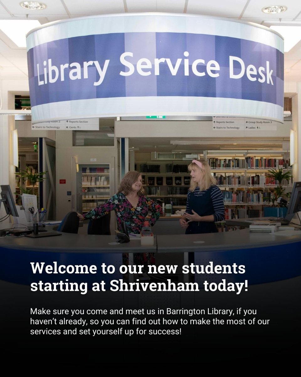 Welcome to all our new students starting at Shrivenham today! Make sure you come and meet us in Barrington Library, if you haven’t already, so you can find out how to make the most of our services and set yourself up for success!: blogs.cranfield.ac.uk/library/introd…