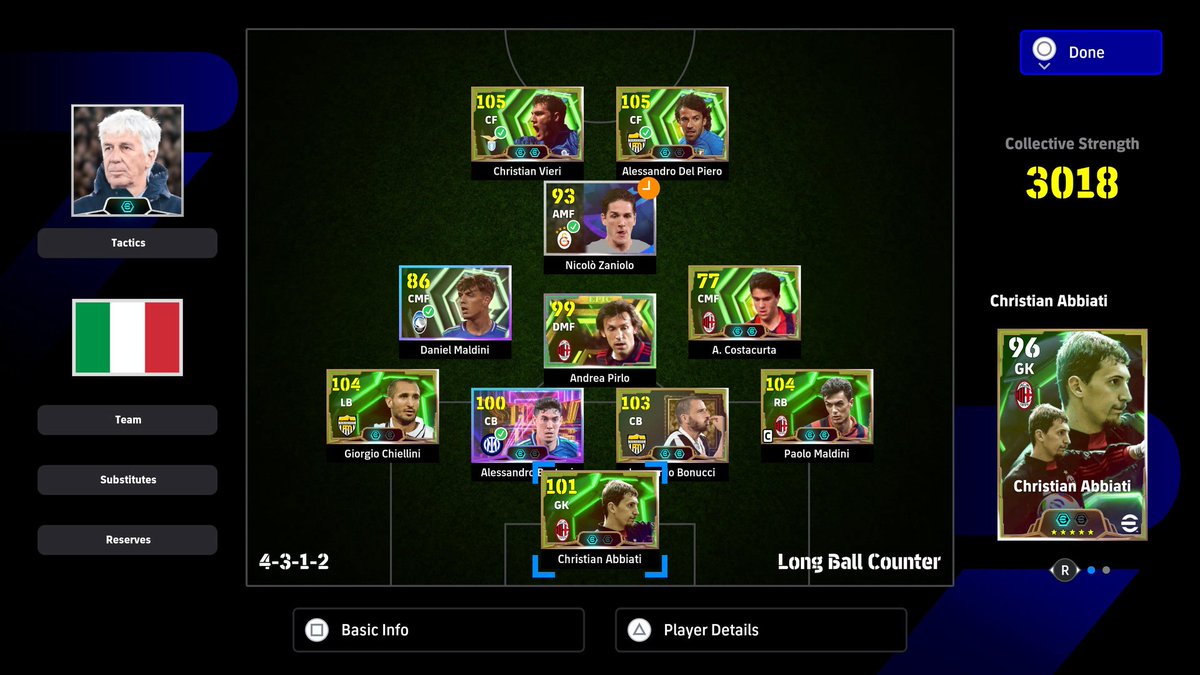 Hey <a href="/play_eFootball/">eFootball</a>, what's going on here? Why can't I use Maldini, Pirlo, Abbiati, Chiellini, Bonucci, or Costacurta for this National event when my selected team is Italy? Who's more Italian than these players!?😒🙄