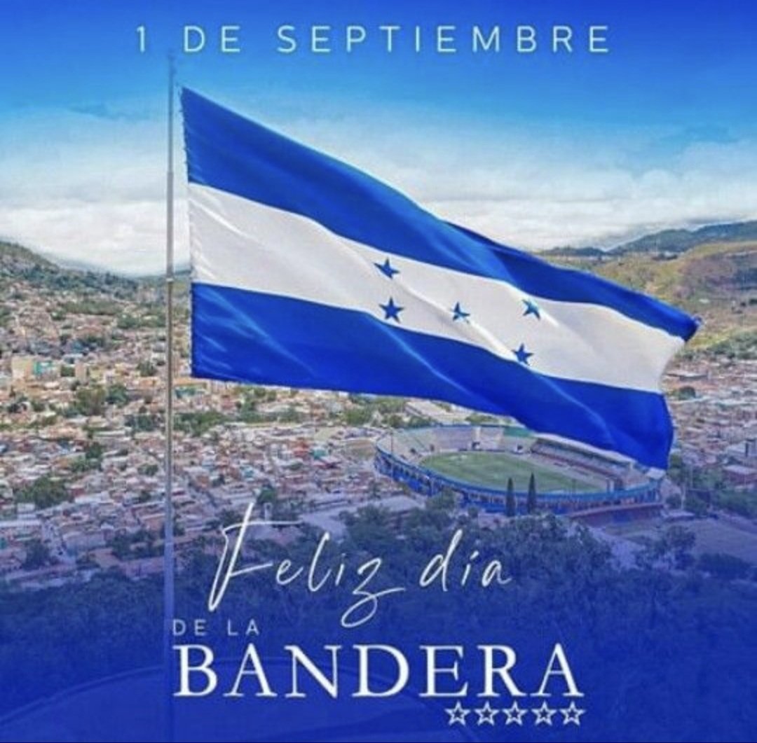 #DíadelaBanderaNacional símbolo patrio que representa la UNIDAD, IDENTIDAD y VALORES de Honduras🇭🇳.
■La franja blanca representa PAZ y PUREZA.
■Las cinco estrellas recuerdan el IDEAL de UNIÓN de la antigua Federación de Centroamérica, sueño promovido por Francisco Morazán.