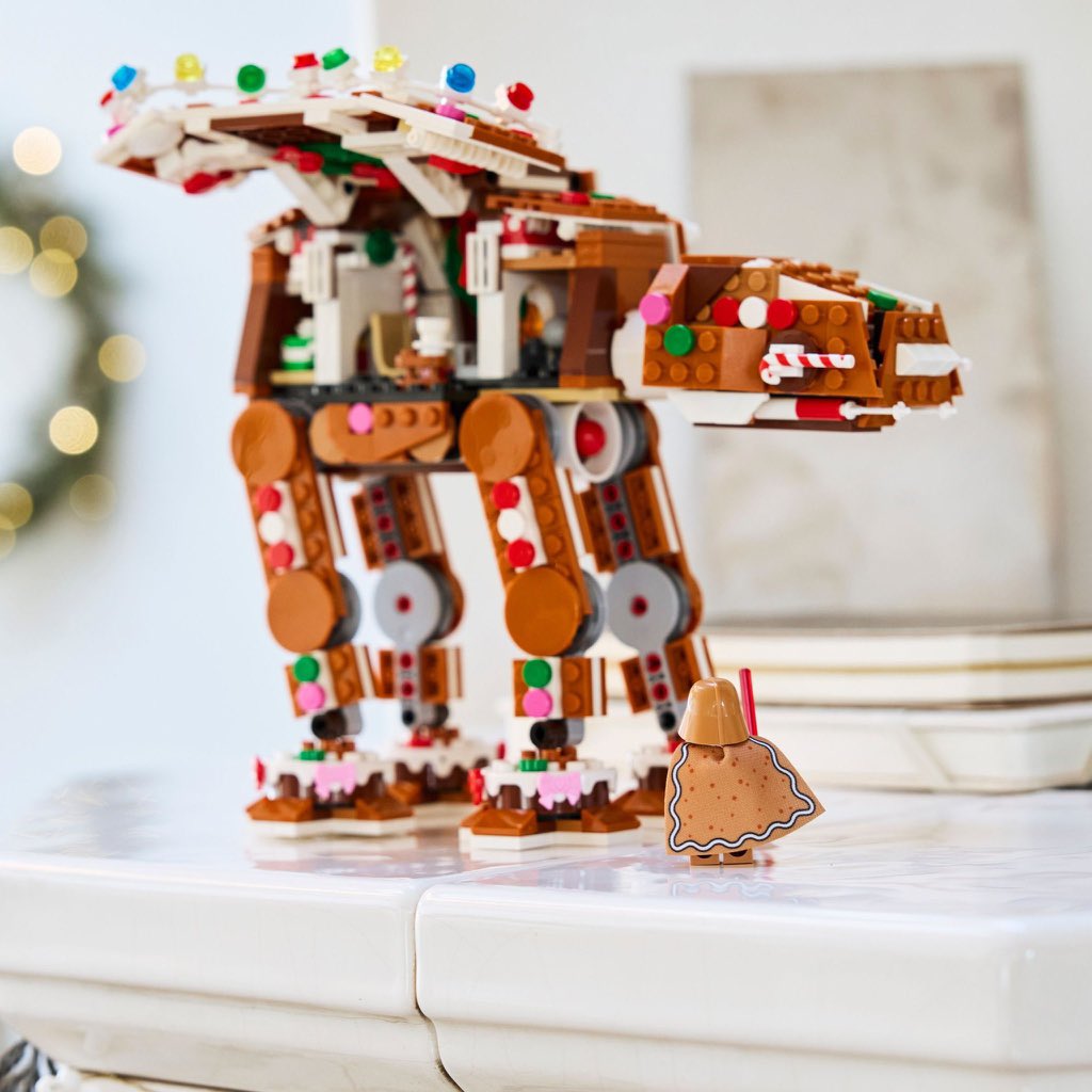 First look at the LEGO Gingerbread AT-AT (with a Gingerbread Darth Vader!)