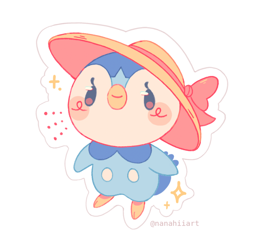free piplup sticker for the summer update !👒✨