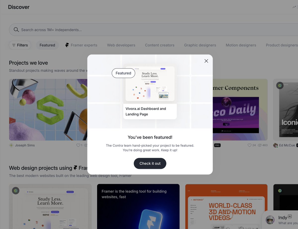 alex_pro_dsg's tweet image. Always grateful to be featured on the Discover page @contra
