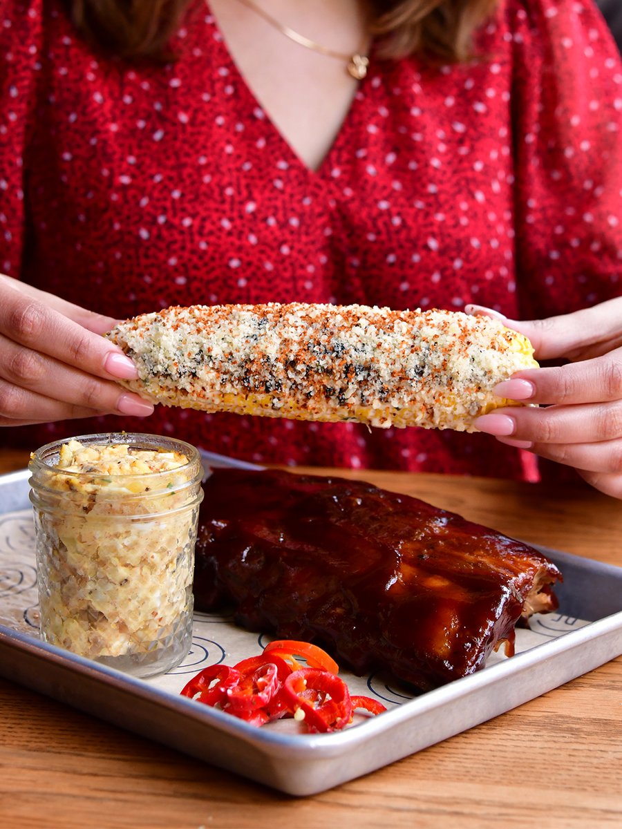Labor Day done right: Half Rack of Ribs, house-made BBQ sauce, potato salad, and street corn. Join us today at Del Frisco’s Grille!