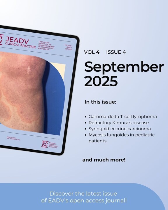 📣 The September issue of the JEADV Clinical Practice is now available online!

Discover clinically relevant, open-access articles focusing on both common and rare #skin #diseases!

👉 bit.ly/JEACP_v4_i4