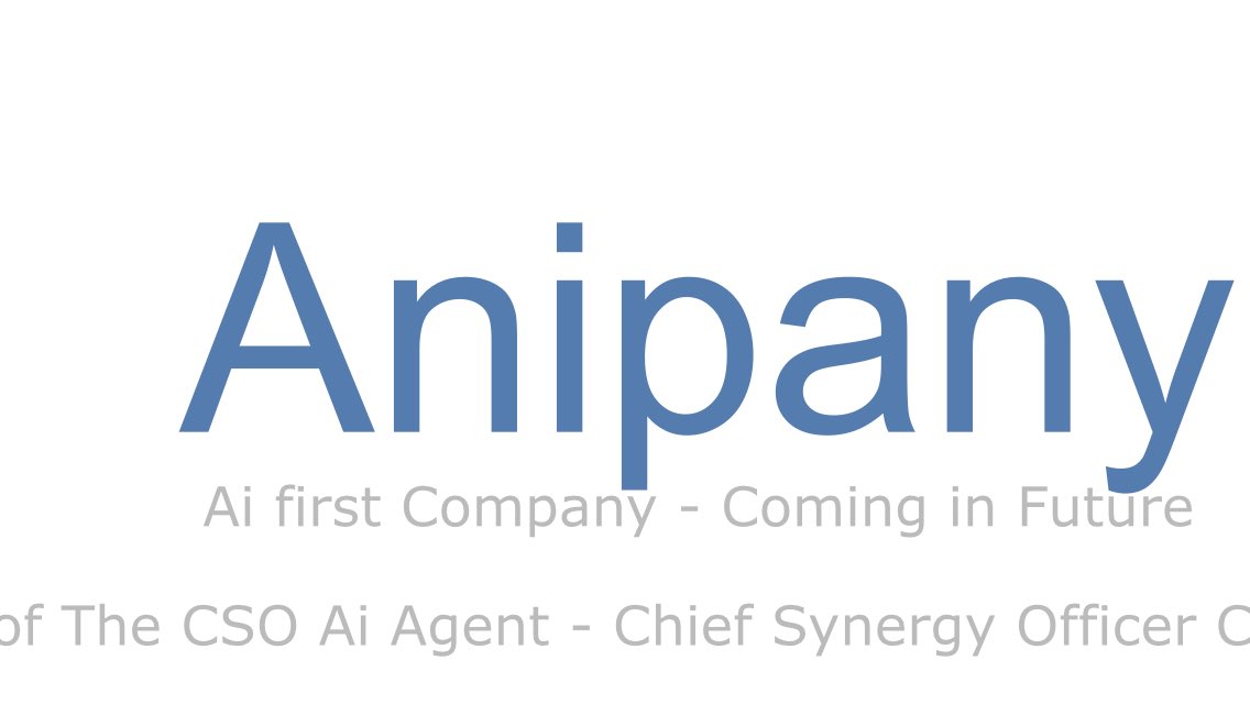 A new type of company for the Ai Era anipany.com #ai
