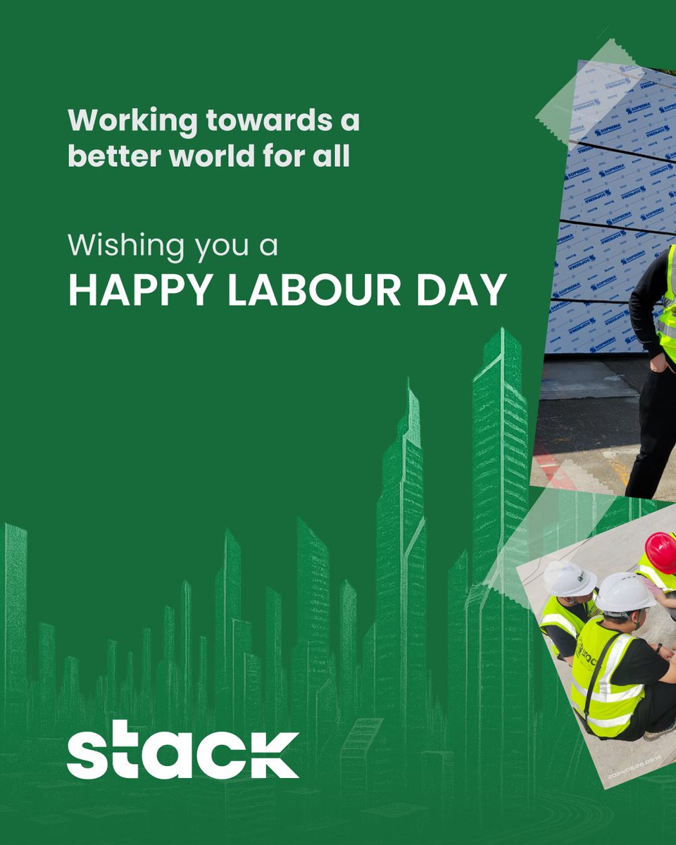 stackmodular's tweet image. 👏👏👏 This Labour Day, we celebrate the resilience, skill, and dedication of every individual whose hard work shapes our communities and drives progress towards a brighter future.
Happy Labour Day from all of us at Stack Modular.
#StackModular #HappyLabourDay