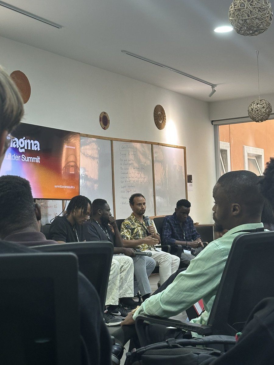 gigahierz.eth | ETH Taipei 🇹🇼 (@gigahierz) on Twitter photo <a href="/borderlessaf/">Borderless Africa</a> magma summit kicked off with the best start!
✅ matched with <a href="/iamsonge/">songyi.eth 🍄</a>
✅ finally met Proof of Ship superstar <a href="/0xGeeLoko/">geeloko.eth🌋</a>
✅ met <a href="/NarteyKodSar/">Nartey Kodjo-Sarso</a>
✅ got a lot of insights on stablecoins from experts <a href="/borderlessaf/">Borderless Africa</a> magma summit kicked off with the best start!
✅ matched with <a href="/iamsonge/">songyi.eth 🍄</a>
✅ finally met Proof of Ship superstar <a href="/0xGeeLoko/">geeloko.eth🌋</a>
✅ met <a href="/NarteyKodSar/">Nartey Kodjo-Sarso</a>
✅ got a lot of insights on stablecoins from experts
