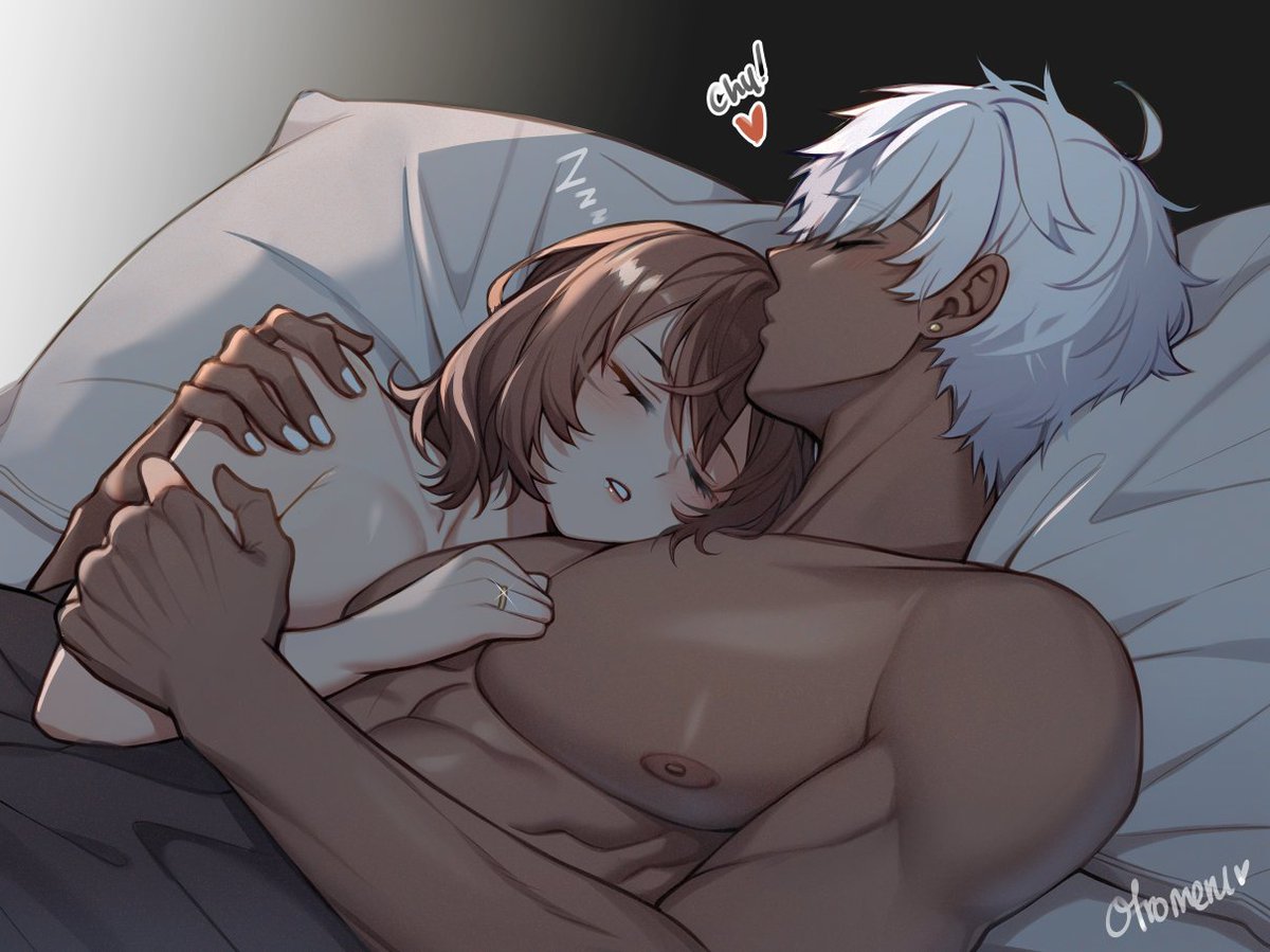 otromeru's tweet photo. Cuddling with Mammon 💕 https://t.co/QkobSs2pTh