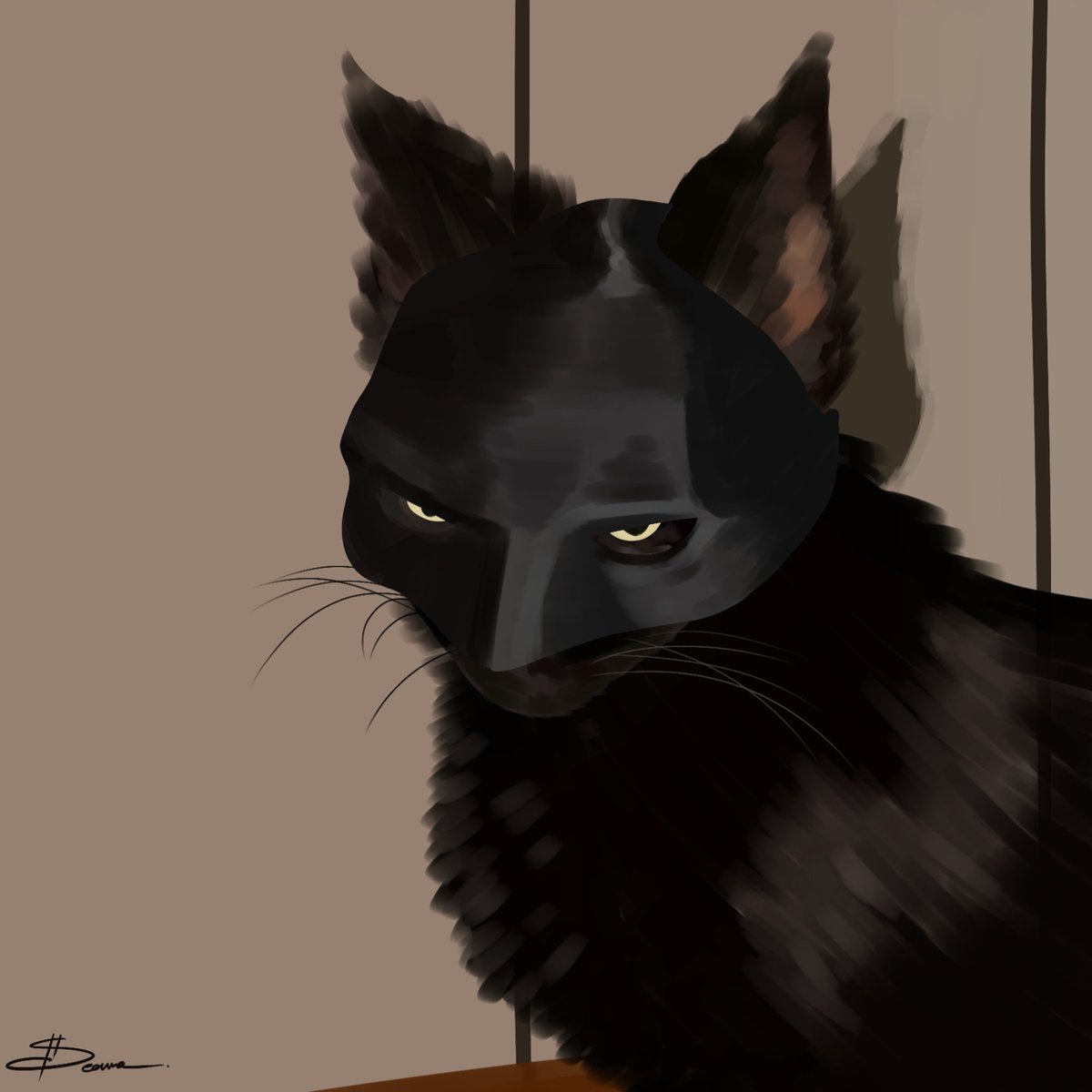 رسمتي لليوم 😼🦇