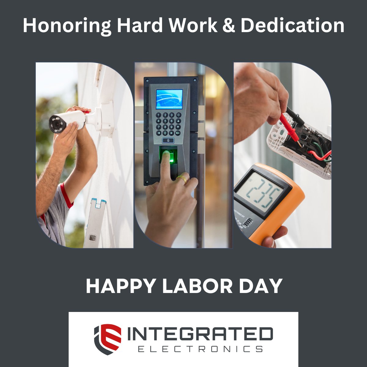 IntegElec's tweet image. On this Labor Day, we celebrate the dedication and effort of workers across all industries. At Integrated Electronics, we recognize the commitment of our team and the professionals we serve in keeping businesses and communities safe. Have a safe holiday!
