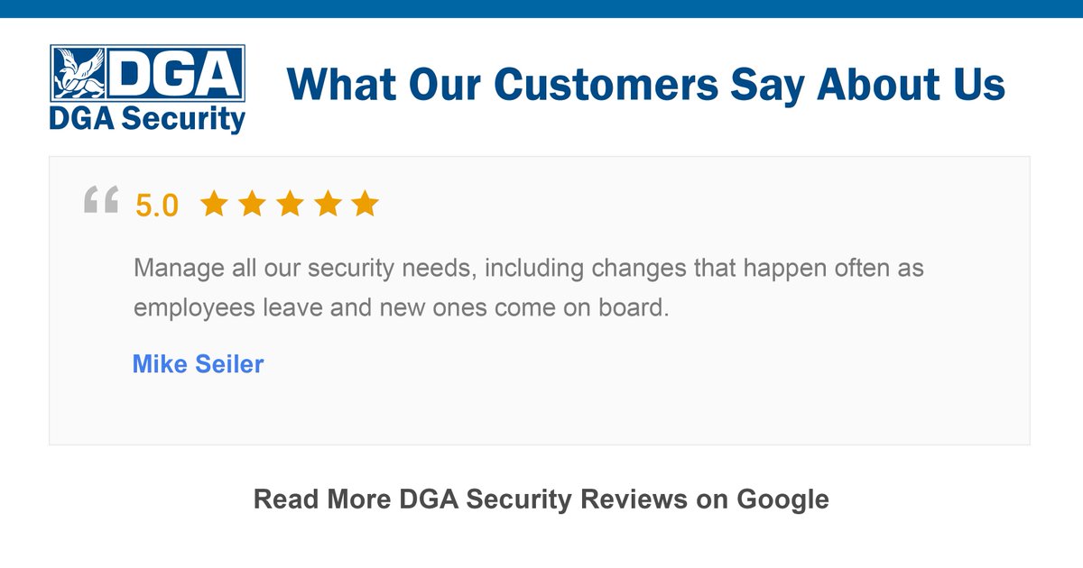DGA makes security seamless—even as businesses grow and teams change. Thank you to all of our customers for trusting us to keep everything running smoothly!

See more customer experiences here: hubs.li/Q03G1FST0!