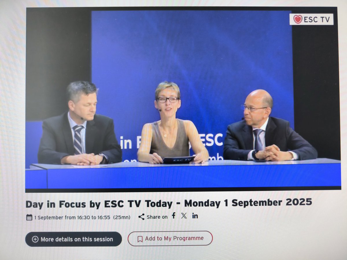 🚨🚨Excited to hear that #ESCCongress2026 in Munich, Germany will focus on AI as just announced on ESC TV. Perfect stage to present the results of the just finished <a href="/timely_EU/">TIMELY</a> project. #ESCCongress2025