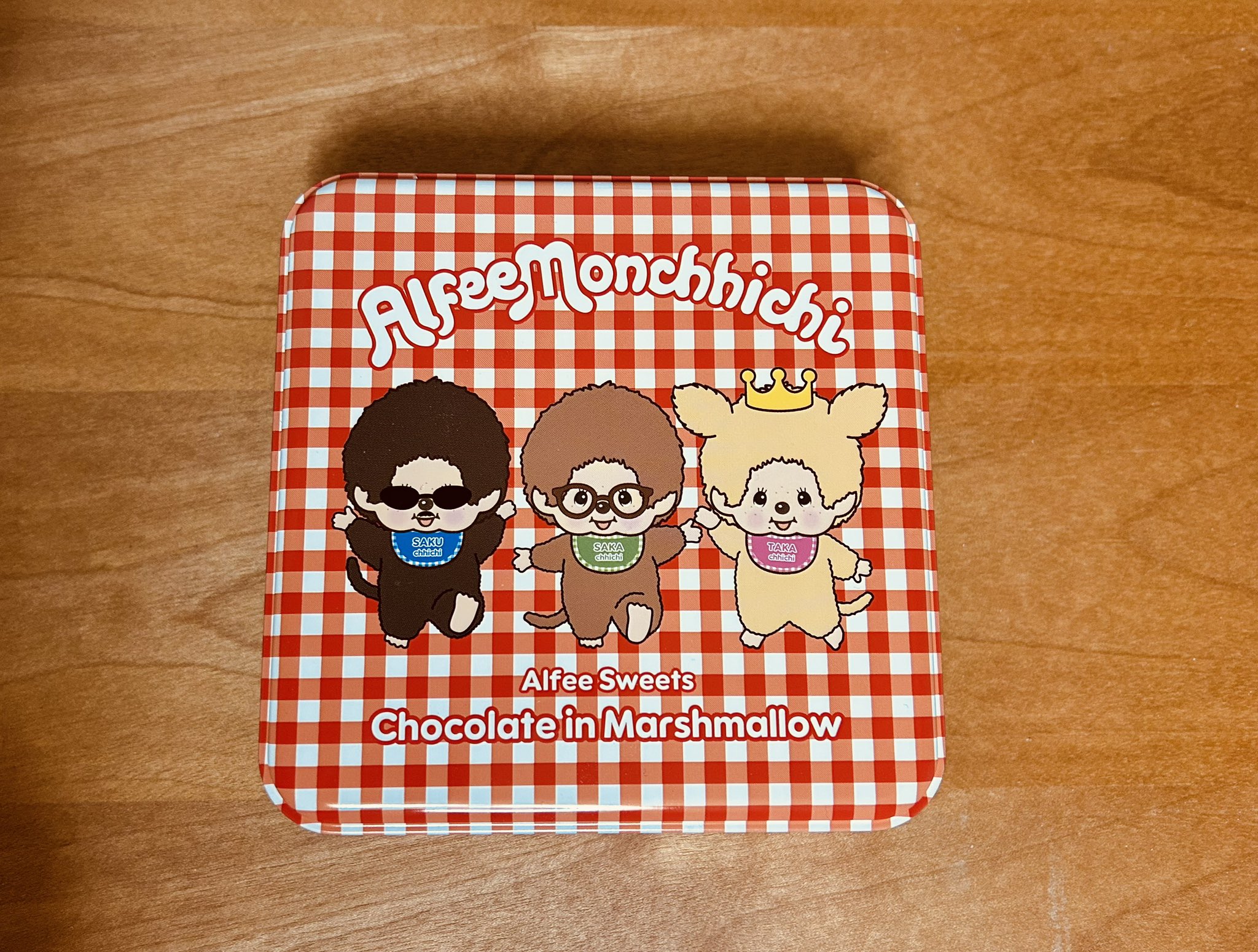 アルフィー　Alfee Monchhichi ポーチとマシュマロ缶（缶のみ） アルフィー Alfee Monchhichi ポーチとマシュマロ缶（缶のみ
