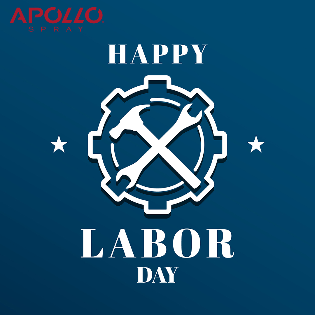 ApolloSprayers's tweet image. Today we honor the hard work, craftsmanship, and dedication that keep industries moving forward. Wishing everyone a safe and restful Labor Day from all of us at Apollo Sprayers!
