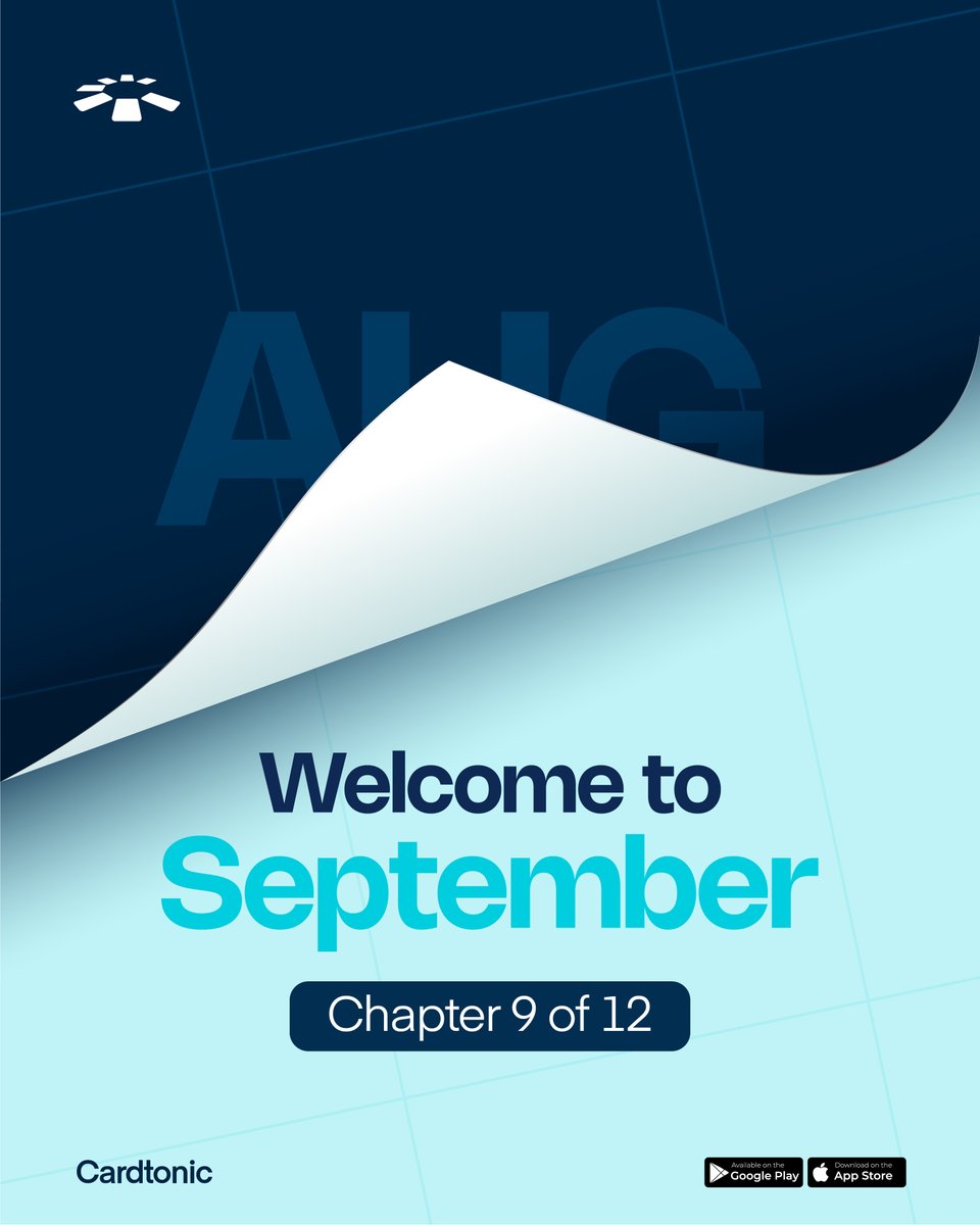 cardtonic's tweet image. Nine months down, three to go. Let’s make September count. 💪🏽
#Usecardtonic #September #Happynewmonth