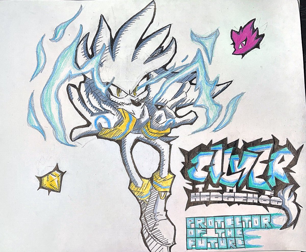 Shaniopolis's tweet image. a lil sketch i made at school today cuz i was bored d: DREAM OF AN ABSOLUTION BABY 🦔🤍 #sonic #sonicfanart #SilverTheHedgehog #SonicTheHedeghog #art