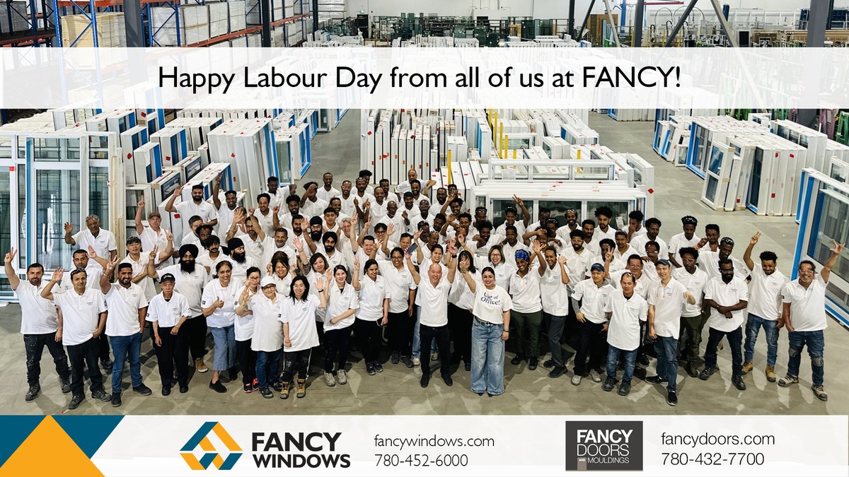 fancy_windows's tweet image. Happy Labour Day from all of us at Fancy! 🎉
Thank you to our team for your dedication and to our customers for trusting us to bring your projects to life.
Enjoy the long weekend!
#LabourDay #FancyFamily #ThankYou #FancyDoors #FancyWindows