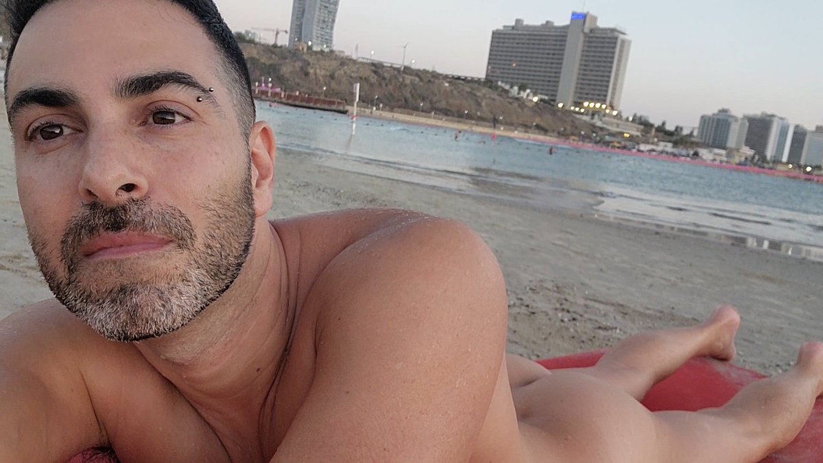 Taking advantage of a pretty empty beach. 😅