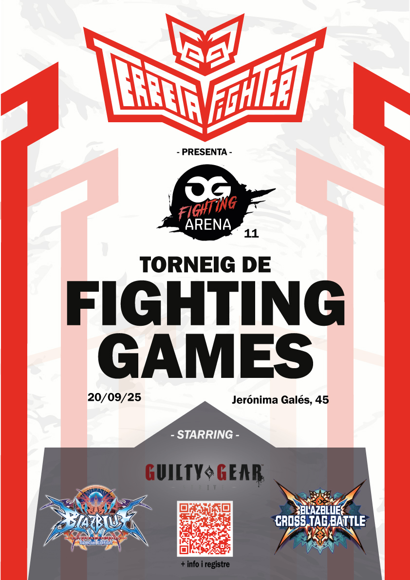 🚨ANUNCIO TORNEO FIGHTING GAMES🚨

Estrenamos septiembre con alegría!!

🗓️ 20/09

📍 Jerónima Galés 45, VALENCIA

🔴 Guilty Gear Strive
⚪️ Blazblue Central Fiction
🔴 Blazblue Cross Tag Battle

+info i registro en el comentario fijado: