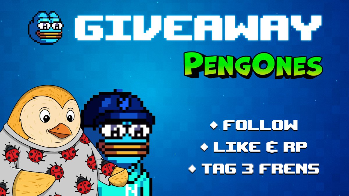 🚨 Giveaway Time 🚨

We’ve joined forces with our frens at <a href="/GataHubZone/">GATA HUB</a> to celebrate the 50% mint of PengOnes: the NFT collection with yield built in 🐧

🎁 Prize: 2 PengOne NFTs (yes, it earns rewards!)  

How to enter: 
1⃣ Follow <a href="/BluefrensNFT/">Bluefrens</a> &amp; <a href="/GataHubZone/">GATA HUB</a> 
2⃣ Like + Repost