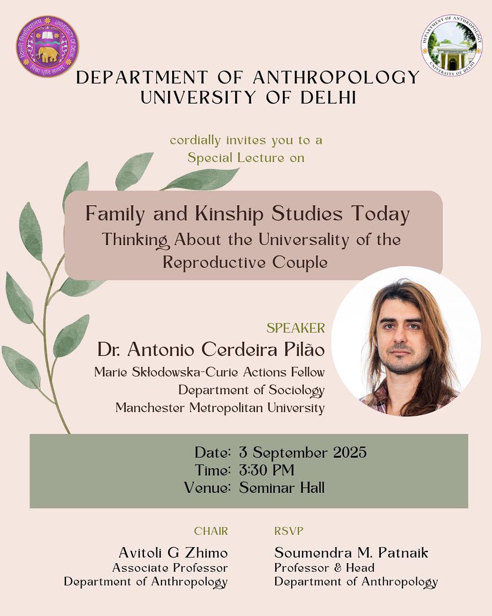 Dept. of Anthropology | Univ of Delhi | Official tweet media