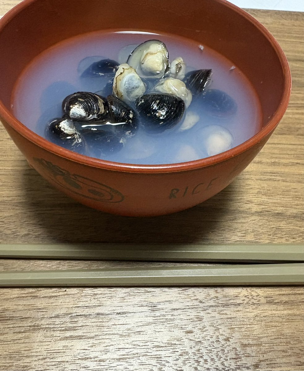 kico_0310's tweet image. しじみ汁  島根といえば、しじみ貝、粒、大きい！！ #Kico #島根 #アーティスト #しじみ #誕生日月来たァー #やだヤダヤダ #September