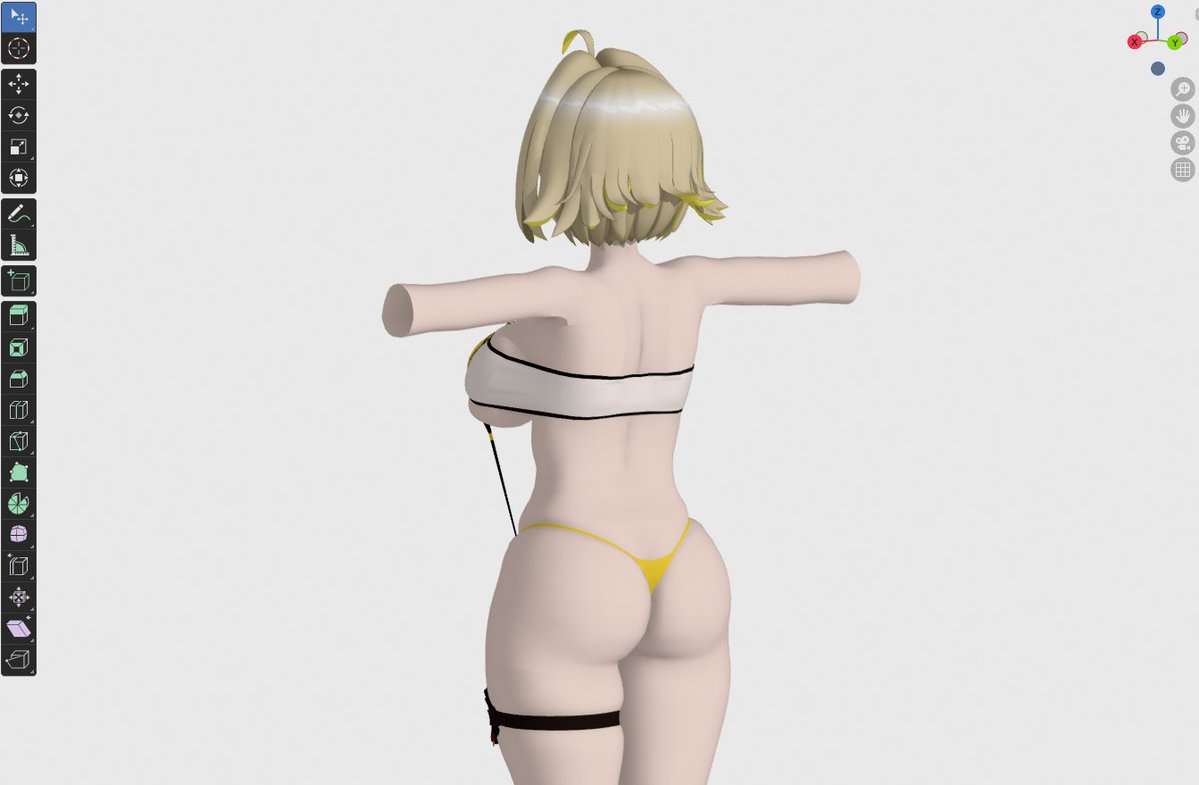 一見何の意味も無さそうな三角形の布だけど、
とても大事
#NIKKE #エレグ #Elegg #b3d