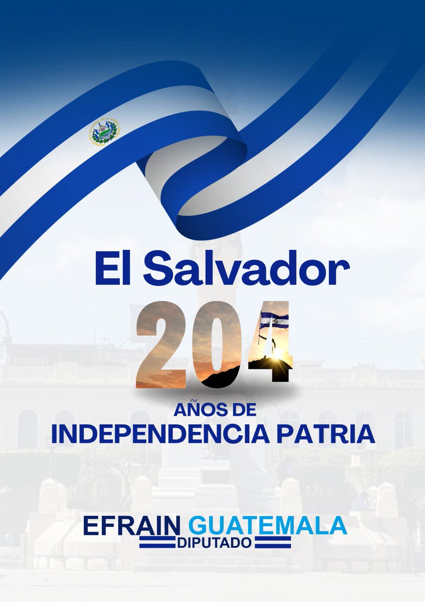 En el inicio del mes cívico que marca el 204.º aniversario de la independencia de El Salvador, celebremos con orgullo nuestra historia, libertad, unidad y compromiso con un futuro de paz y prosperidad. 🇸🇻🇸🇻