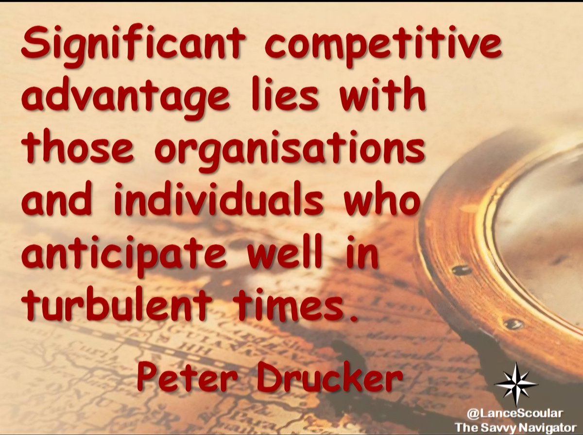 KeyDirections's tweet image. &quot;Significant competitive advantage lies with those organizations and individuals who anticipate well in turbulent times.”  

                         Peter Drucker

#competitiveadvantage