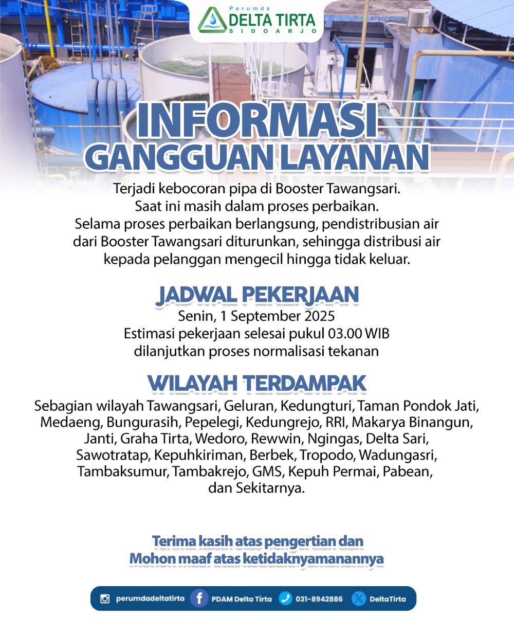 PERUMDA Delta Tirta Sidoarjo tweet media