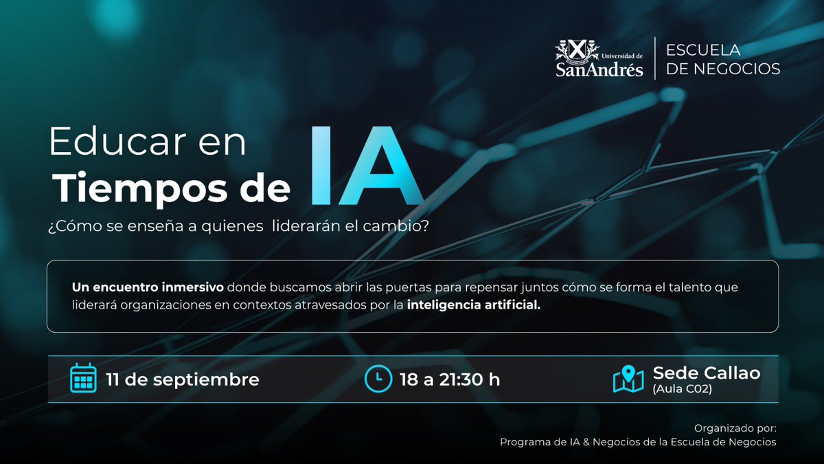 🔜 Si sos parte del mundo de Learning/Formación, Desarrollo de talento o Educación ejecutiva esto te va a interesar ▶️ Creamos desde <a href="/EdN_UdeSA/">Escuela de Negocios UdeSA</a> un evento abierto y gratuito para encontrarnos! Conocé más y anotate acá 👇
linkedin.com/posts/melinama…