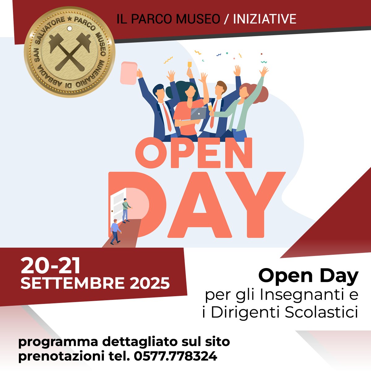 ✍OPEN DAY, SAVE THE DATE!
Sabato 20 e Domenica 21 #Settembre #OpenDay per gli insegnanti e i Dirigenti Scolastici. 
👉Scopri il programma su museominerario.it e prenotazioni tel. 0577778324
#abbadiasansalvatore #terredisiena #museo #mercurio #miniera #visituscany