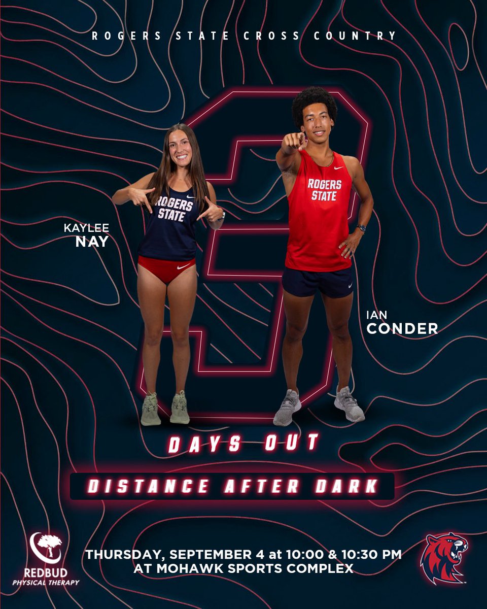 rsutfxc's tweet image. Only 3️⃣ days until the @rsutfxc season is in action! 

Come cheer on your Hillcats at the RSU Distance After Dark meet in Tulsa on September 4!

#BacktotheHill