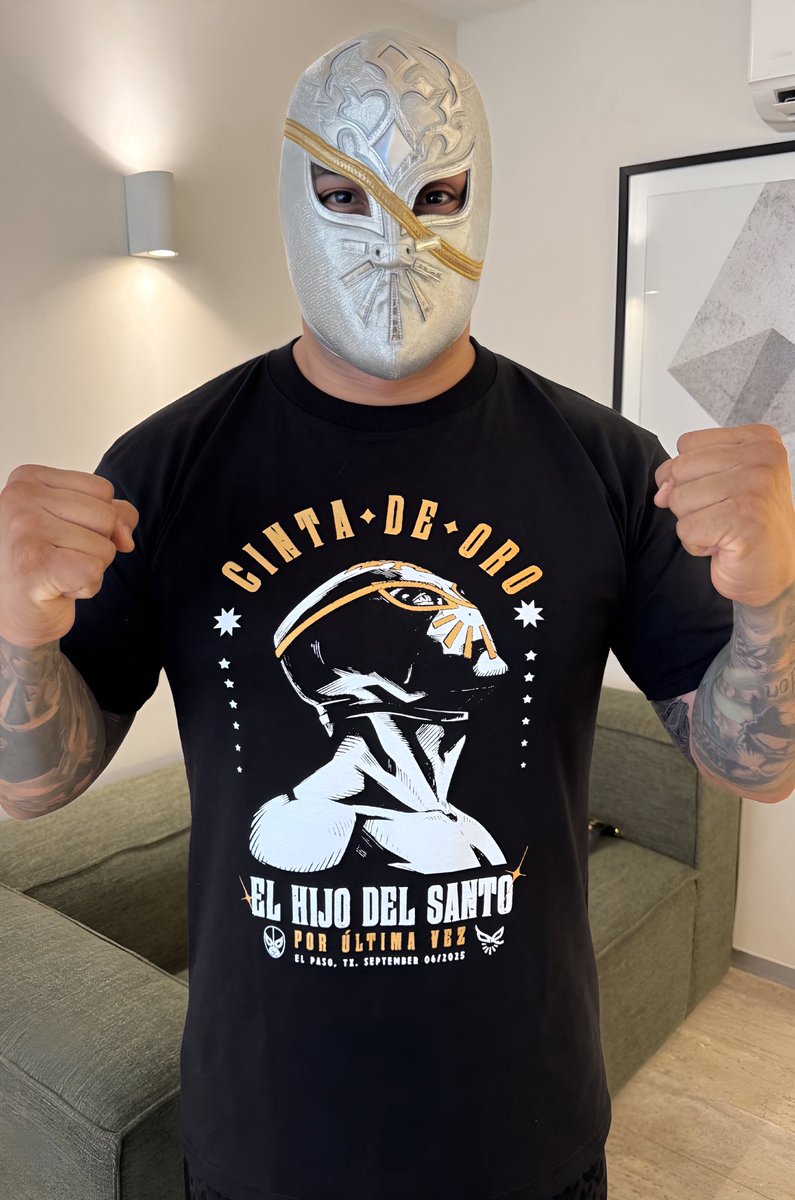 ✨ Este 6 de septiembre, la historia de la Lucha Libre en El Paso, Texas se escribirá con letras de oro y plata.✍🏽

Una noche irrepetible, donde la leyenda viviente, El Hijo del Santo, dirá adiós a esta bella frontera que tanto lo ha visto brillar.⭐️

Un homenaje a su legado, a