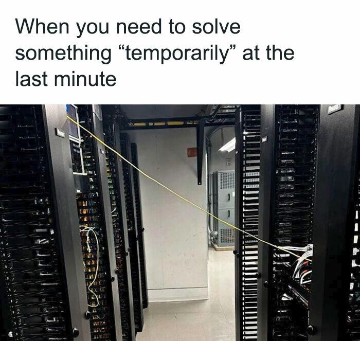 securityweekly's tweet image. Temporary means permanent in IT speak