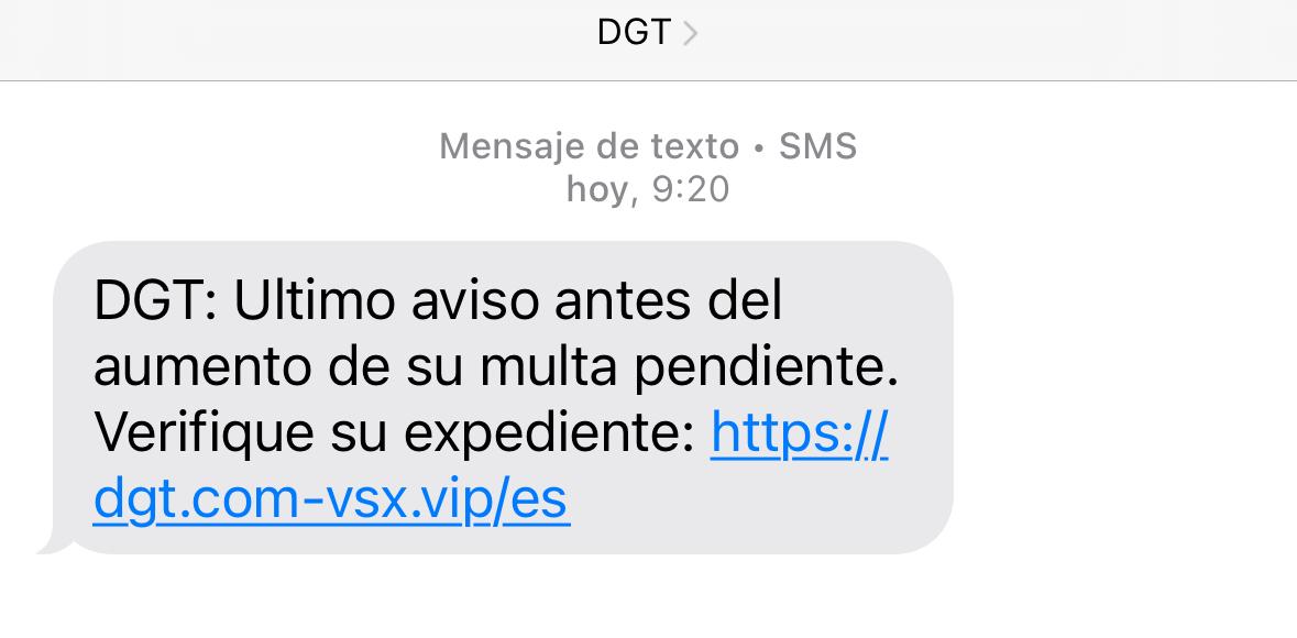 Alerta por smishing que suplanta a la DGT