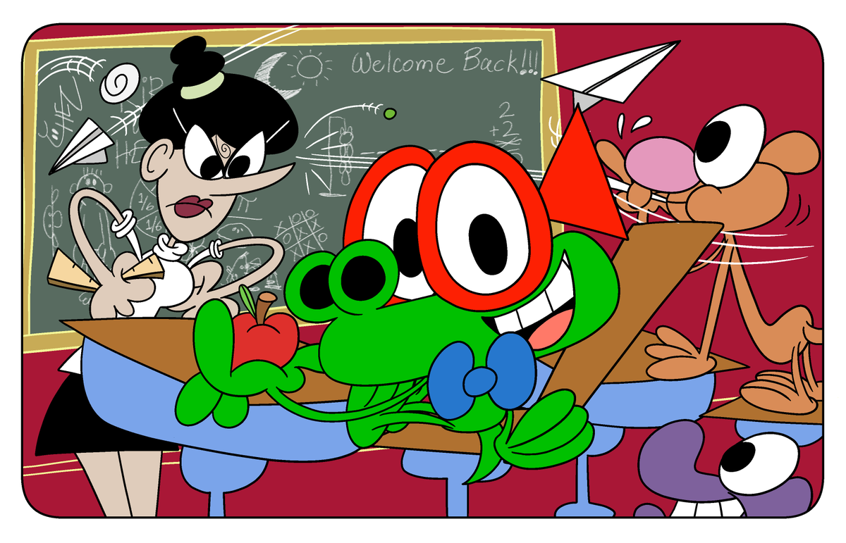 ChezBoy2000's tweet image. September Day, School Day! Welcome back, classmates! 🍎

#September #ChezToons #GallordGator #BackToSchool #SchoolDays #HunterFenton
