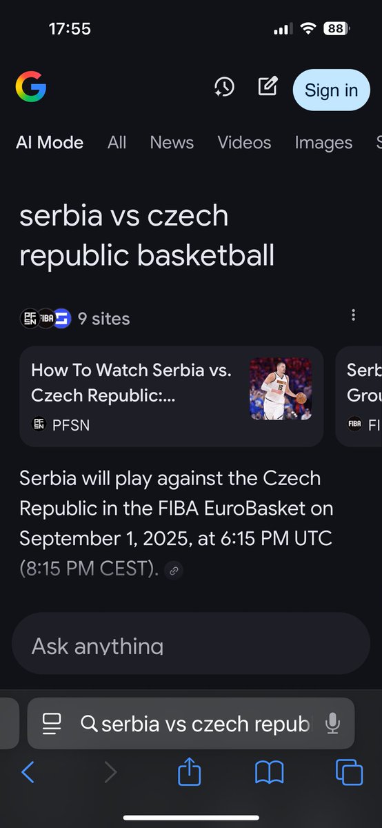 skendza's tweet image. Da li se i vama pojavio #AIMode na @Google ?
Imam teoriju pa samo da proverim
